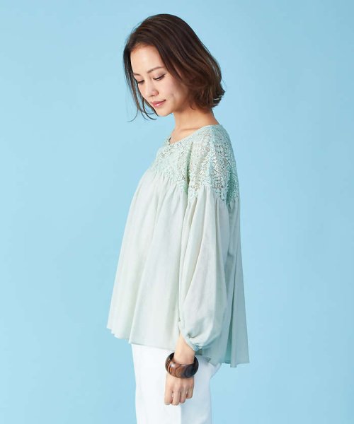 セール コットンシフォンレースブラウス ルージュヴィフラクレ Rouge Vif La Cle D Fashion セール コットンシフォンレースブラウス ルージュヴィフラクレ Rouge Vif La Cle D Fashion