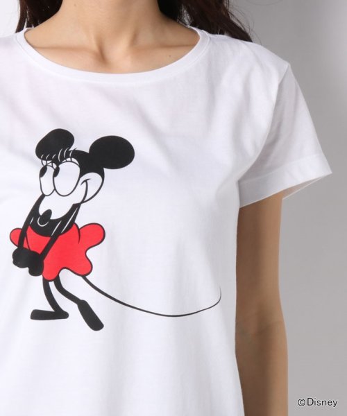 セール Disney ディズニー コラボ レトロミッキー ミニーマウス半袖tシャツ シスレー レディス Sisley D Fashion