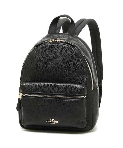 美品 COACH ミニリュック ブラック 型番F28995 チャーム付き