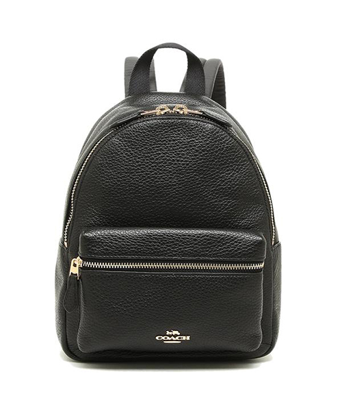 美品 COACH ミニリュック ブラック 型番F28995 チャーム付き