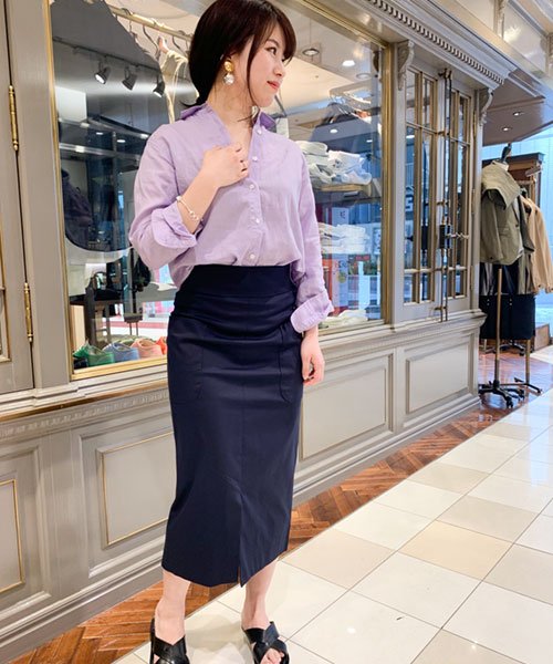 セール With 8月号掲載 Marisol 5月号掲載 フレンチリネンシャツ ナノ ユニバース Nano Universe D Fashion