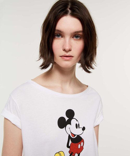 セール Disney ディズニー コラボ ミッキー ミニーマウス半袖tシャツ シスレー レディス Sisley D Fashion セール Disney ディズニー コラボ ミッキー ミニーマウス半袖tシャツ シスレー レディス Sisley D Fashion