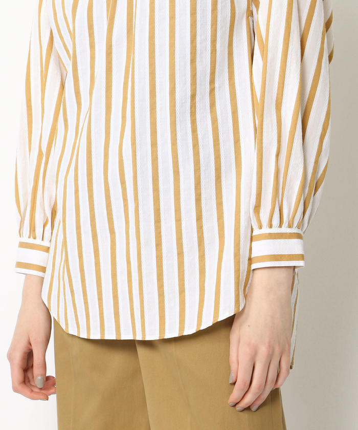 セール 30%OFF】コットンリネン ギャザーチュニックブラウス