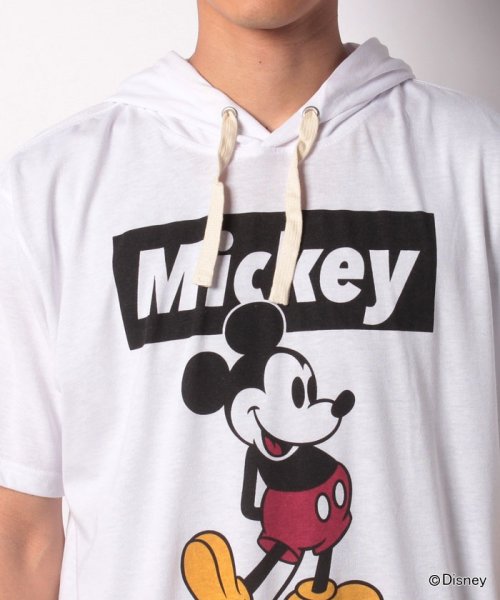セール Disney 大きいサイズ メンズ ディズニー ミッキー マウス Tシャツ パーカー 半袖 Tパーカー ブランド 大きいサイズのマルカワ Marukawa D Fashion