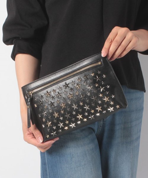 セール 45%OFF】【JIMMY CHOO】クラッチバッグ/ポーチ/CORALIEL【BLACK 