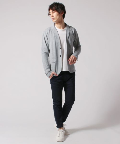 カジュアル THE CASUAL (ネバー) NEVER COOLMAX鹿の子テーラード