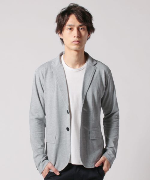 カジュアル THE CASUAL (ネバー) NEVER COOLMAX鹿の子テーラード