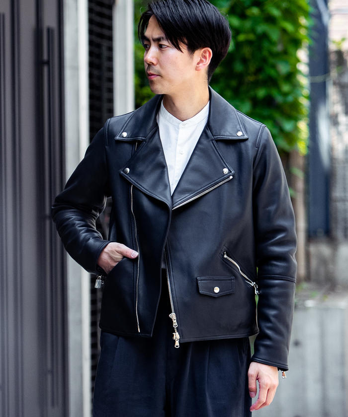 セール 40%OFF】【別注】DENIM×TOMORROWLAND ラムレザー ダブル セール 40%OFF】【別注】DENIM×TOMORROWLAND ラムレザー ダブル