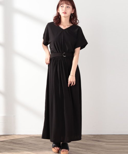 セール エスパンディーベルト付マキシワンピース イング Ingni D Fashion