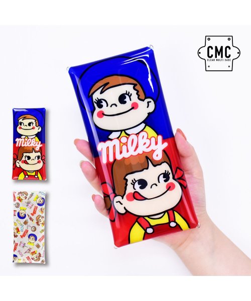 Pekochan 不二家 ペコちゃん クリア マルチケース ペンケース ペンポーチ 筆箱 メガネケース 歯ブラシケース ランナー Runner D Fashion