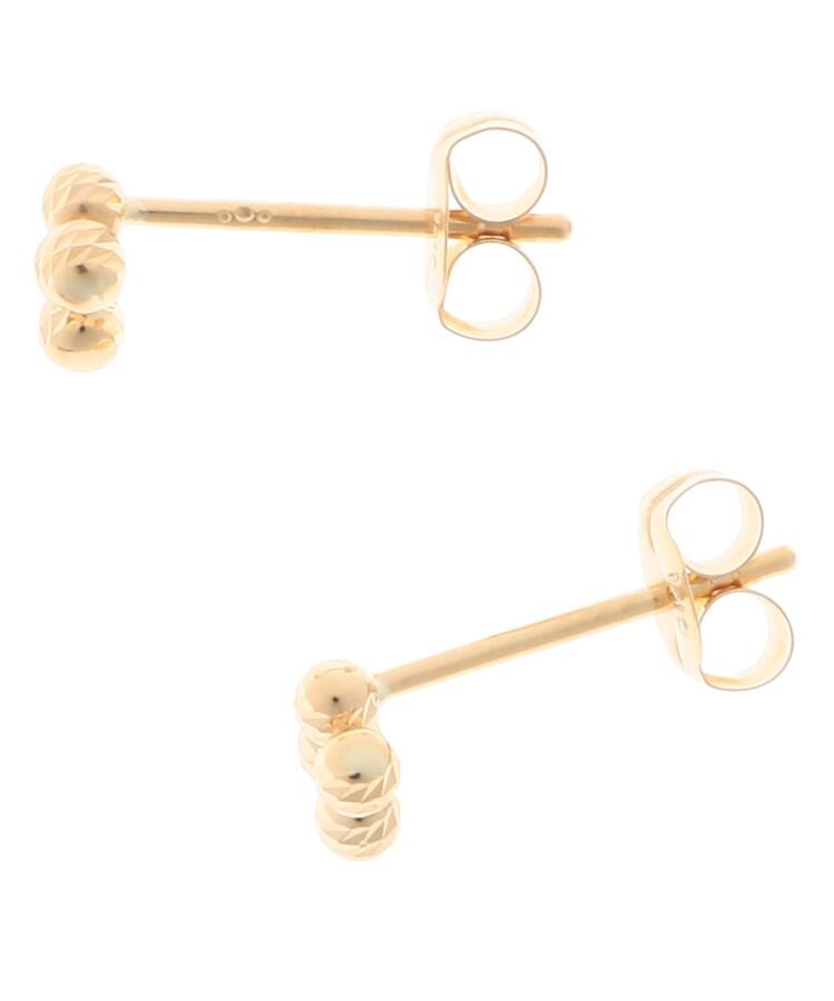 COCOSHNIK K10ハニーカットボールピアス K10ハニーカットボール スタッドピアス（ピアス） | COCOSHNIK