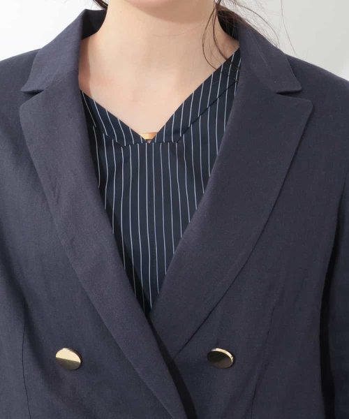 セール 50 Off ダブルスレストリネン混ジャケット オフオン Ofuon D Fashion セール 50 Off ダブルスレストリネン混ジャケット オフオン Ofuon D Fashion