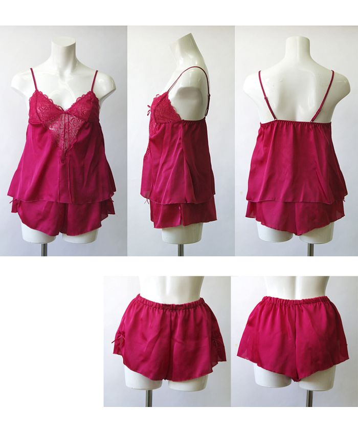 ピンクピンクピンク PINK PINK PINK レース×サテンキャミソール ピンクピンクピンク PINK PINK PINK レース×サテンキャミソール