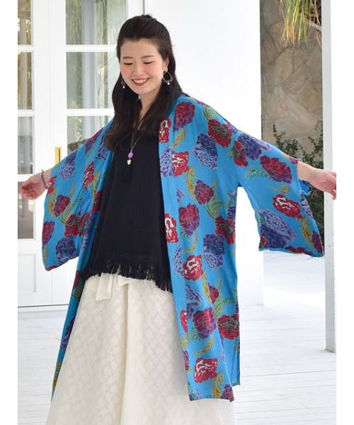 Desmond & Dempsey パジャマ 長袖 チーター 豹 ジャングル 花 Desmond & Dempsey パジャマ 長袖 チーター 豹 ジャングル 花