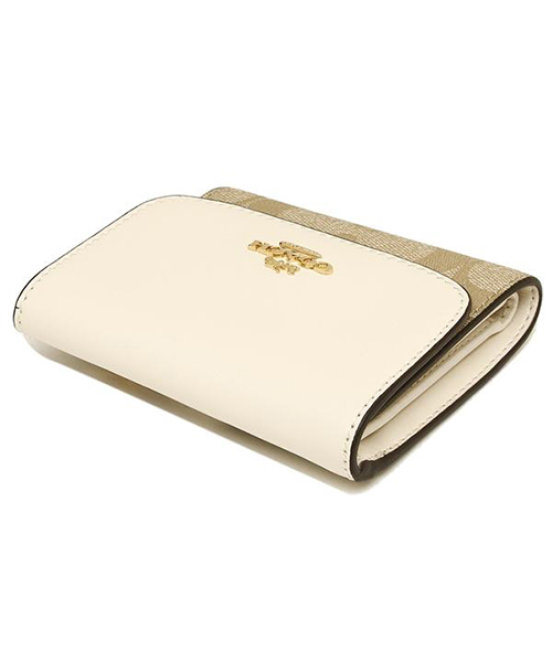 【新品未使用】COACH 二つ折り財布 コーチ 財布 アウトレット COACH F87589 シグネチャー スモール
