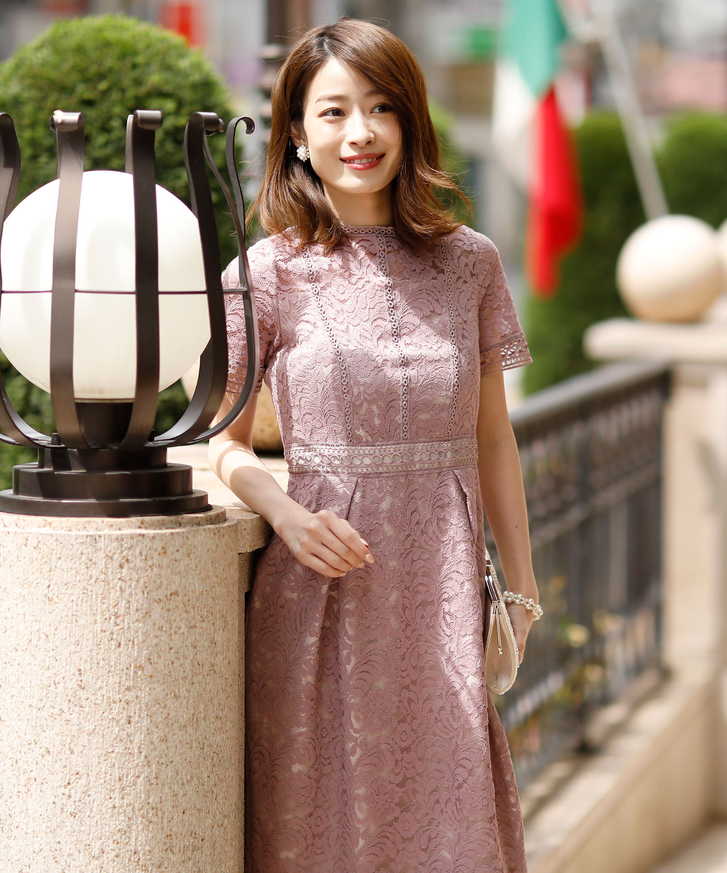 【本物保証】 セール】プールヴー 結婚式ワンピースドレスパネル PourVous スーツ・フォーマル・ドレス