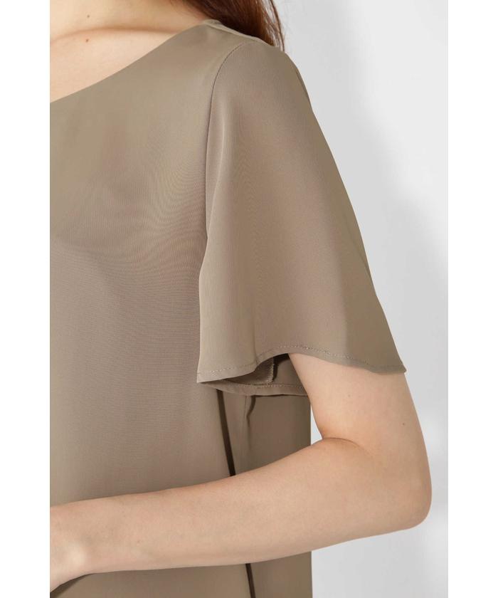 「NATURAL BEAUTY BASIC」 半袖ブラウス SMALL ベージュ系その他2 レディース ポインテッドゴールド半袖ブラウス(502323643) | ナチュラル