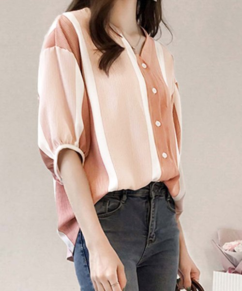 セール Off ブラウス レディース マルチストライプ ブラウス 体型カバー シャツ 夏服 ミニミニストア Miniministore D Fashion セール Off ブラウス レディース マルチストライプ ブラウス 体型カバー シャツ 夏服 ミニミニストア Miniministore D Fashion