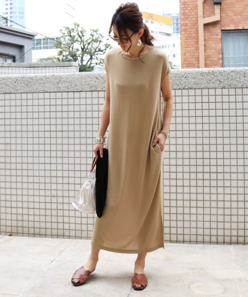 クーポン セール10 Off 半袖ニットソーマキシ丈ワンピース アンドミー And Me D Fashion
