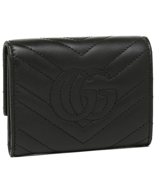GUCCI財布 グッチ GUCCI 544472 BMJ1N 1000 二つ折り財布 ブラック 黒