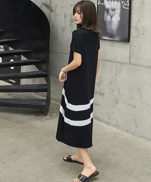 セール ワンピース レディース ミモレ丈 フレアワンピース 夏 半袖 リゾート ワンピース シンプル ミニミニストア Miniministore D Fashion
