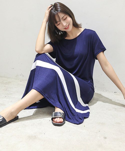 セール ワンピース レディース ミモレ丈 フレアワンピース 夏 半袖 リゾート ワンピース シンプル ミニミニストア Miniministore D Fashion