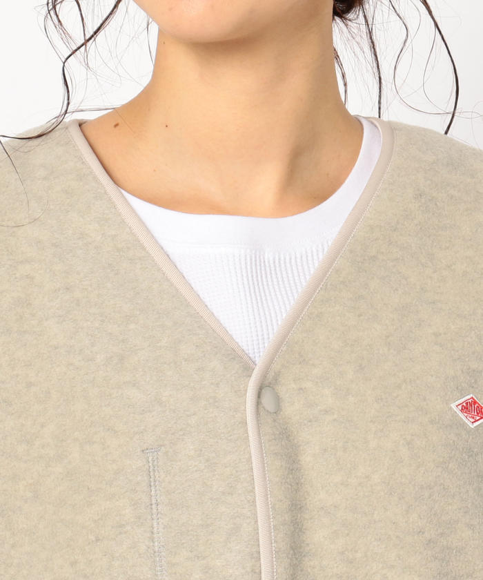 DANTON フリース ロングコート 36 ベージュ DANTON/ダントン】FLEECE ロング丈コート (JD－8992)(502408641