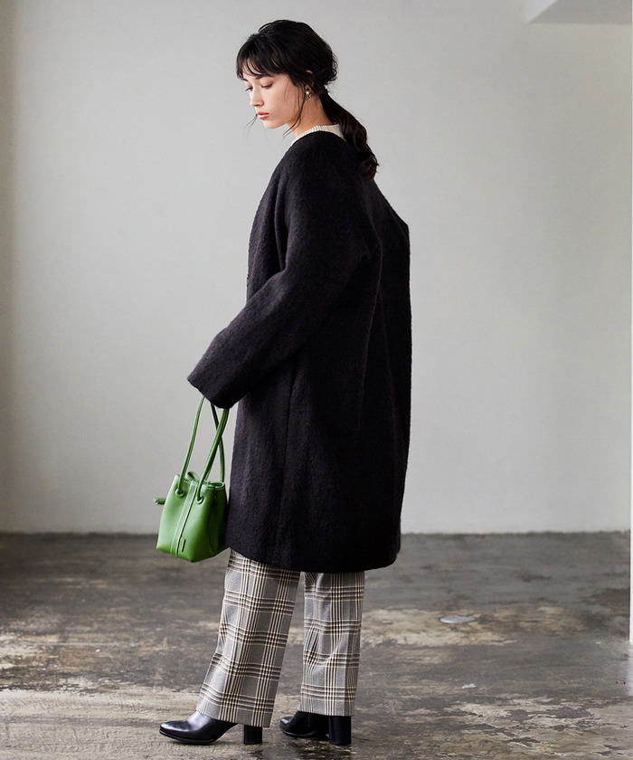 セール 70%OFF】【ドラマ着用】モヘヤシャギーノーカラーコート セール 70%OFF】【ドラマ着用】モヘヤシャギーノーカラーコート