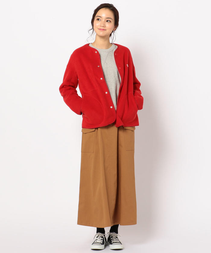 送料無料の通販 クーポン】【DANTON/ダントン】FLEECE ノーカラーショート丈 トップス