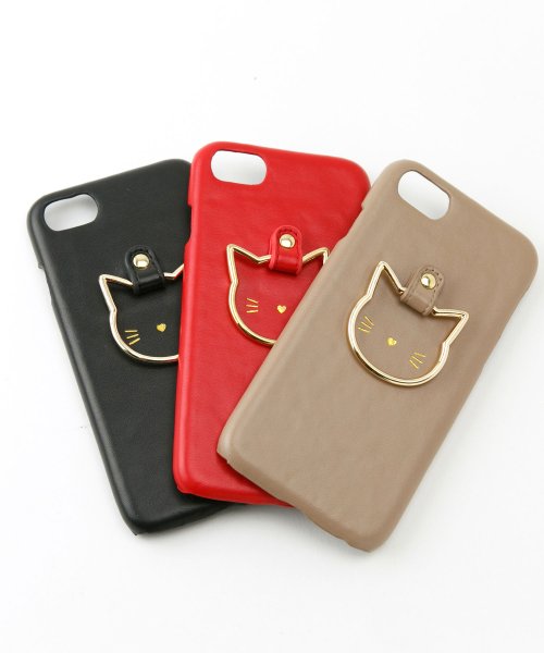 ねこ型スマホリング付 Iphoneケース6 7 8 ネコ アルトローズ Altrose D Fashion