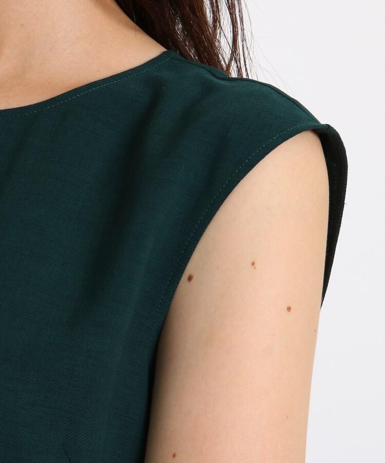 INDIVI ボイルカルゼイレヘムワンピース　ドレス　ロング　ブルー マシンウォッシュ】ボイルカルゼイレヘムワンピース(502444944