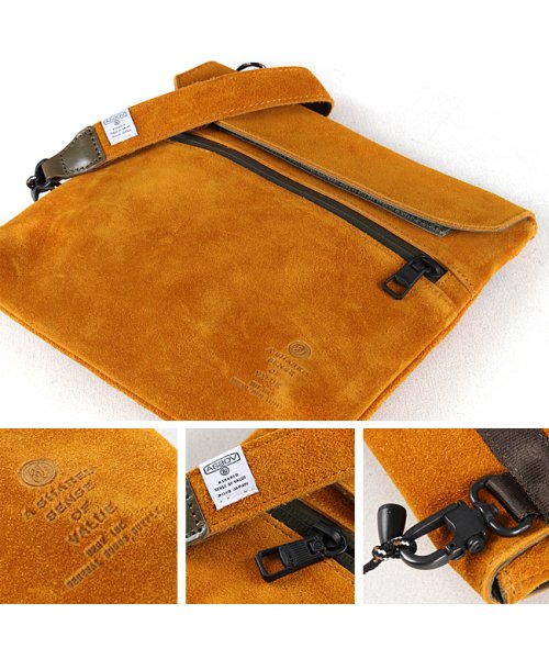 アッソブ サコッシュ ショルダーバッグ メンズ レディース ブランド スエード As2ov Water Proof Suede 091750 502455289 アッソブ As2ov D Fashion