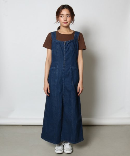 セール Vin ウ ァン フロントジップデニムジャンパースカート スコットクラブ Scotclub D Fashion