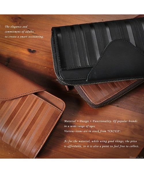 財布 長財布 メンズ スマホが入る財布 本革 レザー 多機能 大容量 ラウンドファスナー ギャルソン財布 ギガウォレット Vacua ヴァキュア Vacua D Fashion