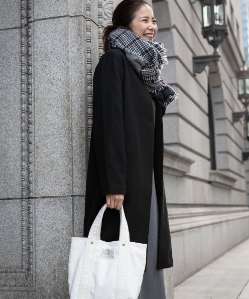 セール Sonnylabel チェックストール付きノーカラーコート アーバンリサーチ アウトレット Urban Research Outlet D Fashion