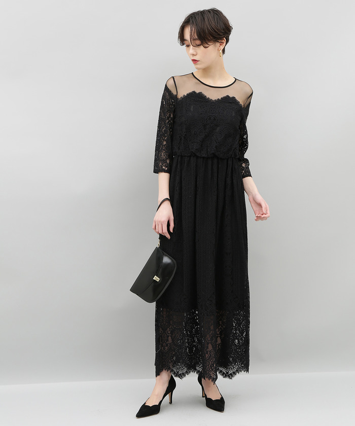 【関税込】DVF ★エレガントで毎日が特別に★ELA ドレス 黒 XS～4Lのサイズ展開 シンプルエレガントなフレアシルエットの