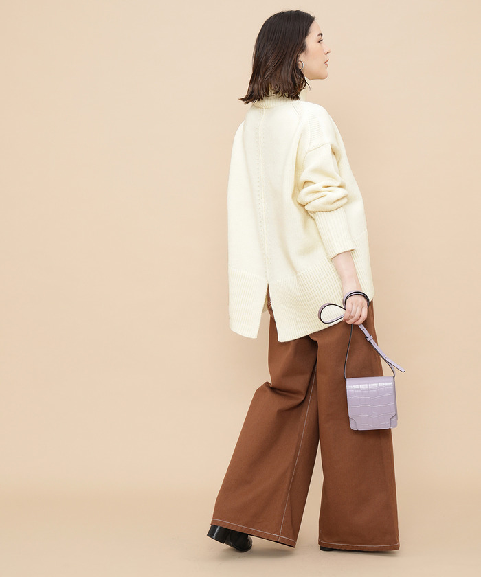 WEB限定】タートルバックスリットニットプルオーバー(502485413) | アダム エ ロペ(ADAM ET ROPE') - d fashion