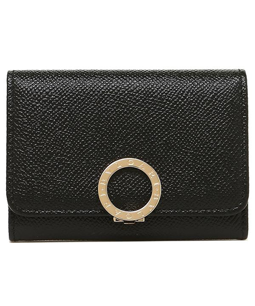 BVLGARI ブルガリ 名刺入れ カードケース 金ボタン ブラック