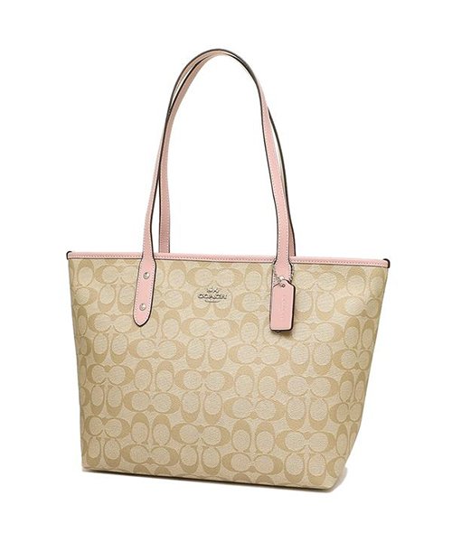 コーチ トートバッグ アウトレット レディース Coach F592 Svosa ライトカーキ ピンク コーチ Coach D Fashion
