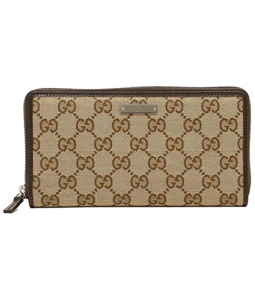 グッチ 財布 レディース Gucci Ky9ir 9643 グッチシマ メタルバー ラウンドファスナー 長財布 Beige Ebony Cacao グッチ Gucci D Fashion