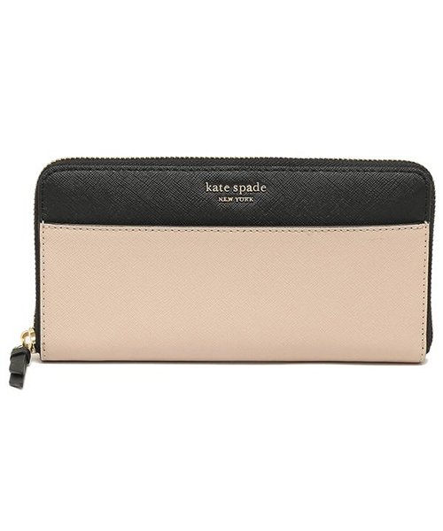ケイトスペード 長財布 アウトレット レディース Kate Spade Wlru5449 195 ライトベージュ ブラック ケイトスペードニューヨーク Kate Spade New York D Fashion