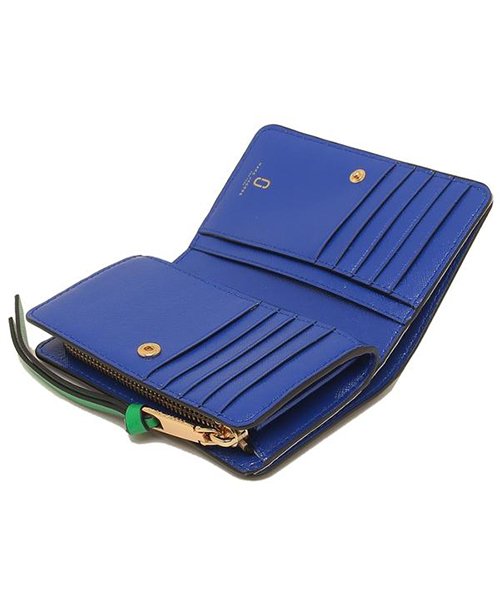 セール マークジェイコブス 折財布 レディース Marc Jacobs M 456 ブルーマルチ マークジェイコブス Marc Jacobs D Fashion
