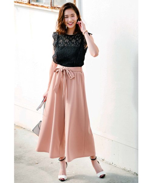クーポン セール26 Off リボンベルト付ワイドパンツ ジーラ Geera D Fashion クーポン セール26 Off リボンベルト付ワイドパンツ ジーラ Geera D Fashion
