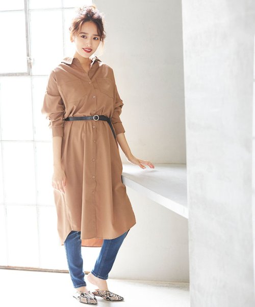 セール ベルト付trロング シャツ イング Ingni D Fashion セール ベルト付trロング シャツ イング Ingni D Fashion