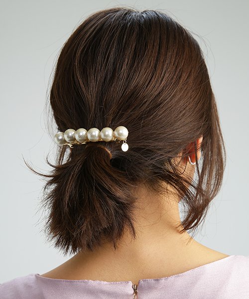結婚式 お呼ばれ対応 シャイニーパールバレッタ フォルムフォルマ Form Forma D Fashion
