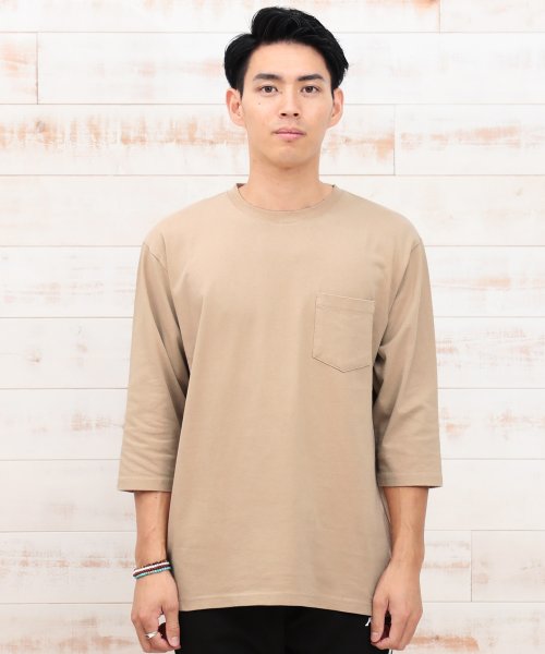 ヘビーウエイトポケット付き7分袖tシャツ 7分袖 Tシャツ メンズ 七分袖 制菌 防臭 ジギーズショップ Jiggys Shop D Fashion