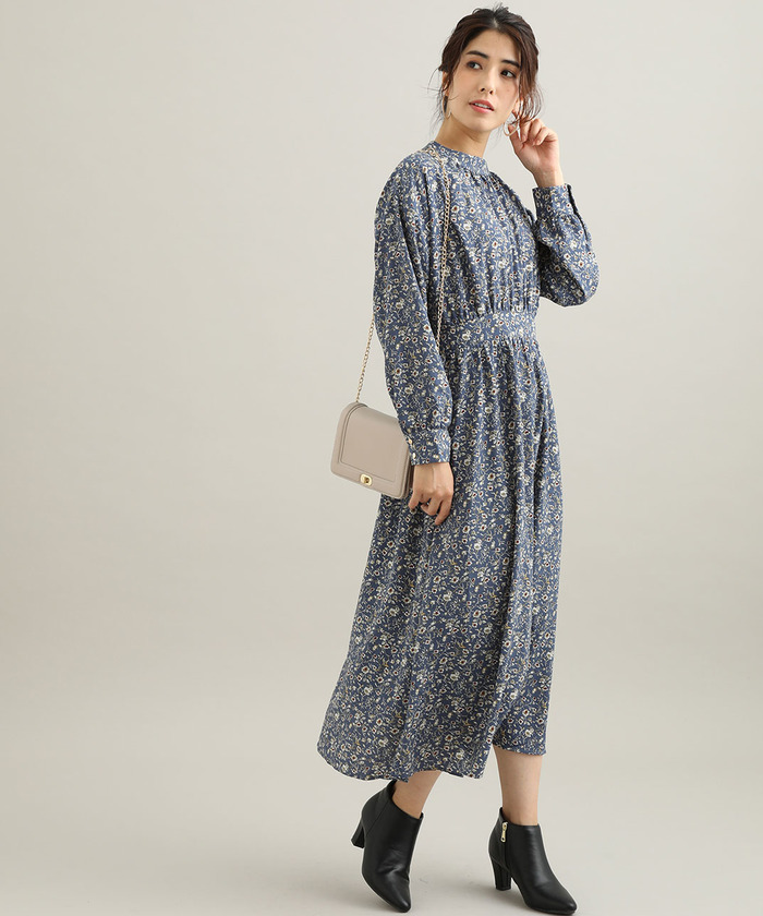 セール 50%OFF】レトロフラワーロングワンピース(502520126