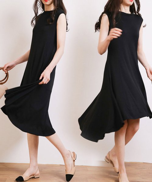 セール15 Off フィッシュテール ワンピース ノースリーブ 膝丈ワンピース 夏ワンピース カジュアル ミニミニストア Miniministore D Fashion