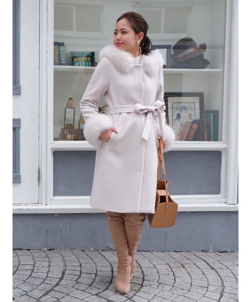 セール フード付foxファーウールコート ロイヤルパーティー Royal Party D Fashion セール フード付foxファーウールコート ロイヤルパーティー Royal Party D Fashion