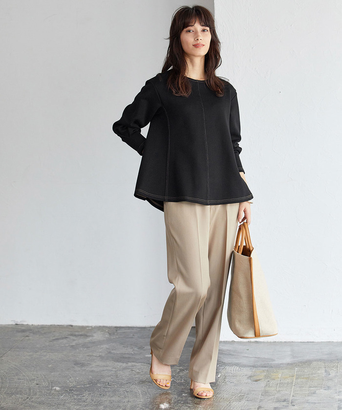 美品♡ビアズリーBEASDSLEYダンボールペプラムカットソーg